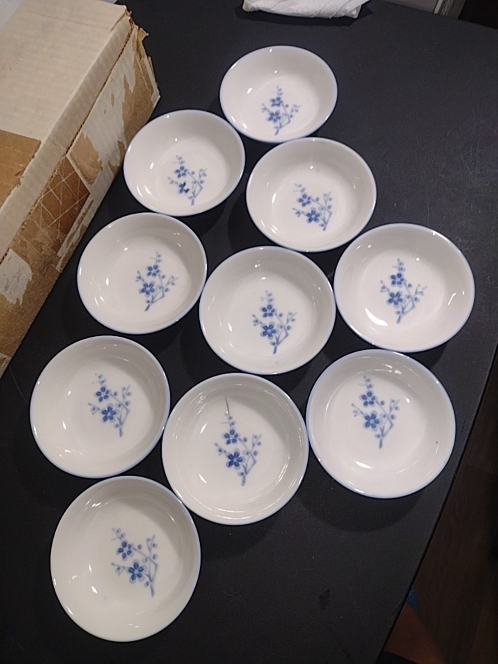 Porcelain Blue Floral Prep Bowls - Set of 10